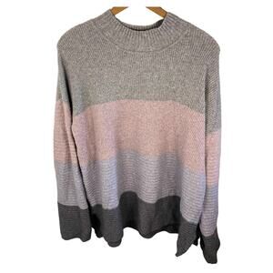 Soft and Cozy Joseph A Bank Over Sized Striped Sweater Plus Size XL Preppy Warm